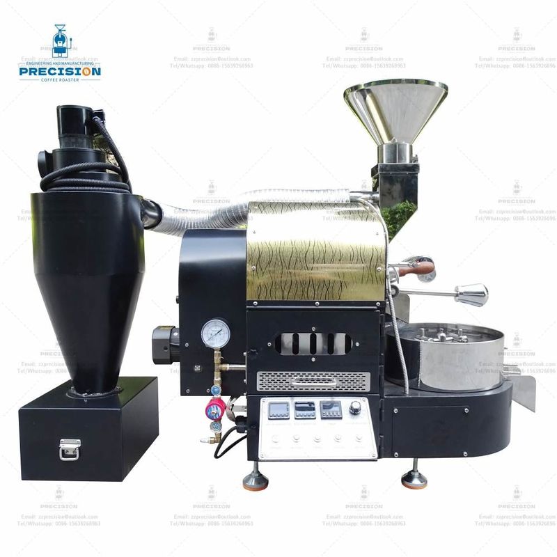 เครื่องปิ้งกาแฟเหล็กเหล็ก 10kg 12kg 15kg เครื่องปิ้งกาแฟอุตสาหกรรม
