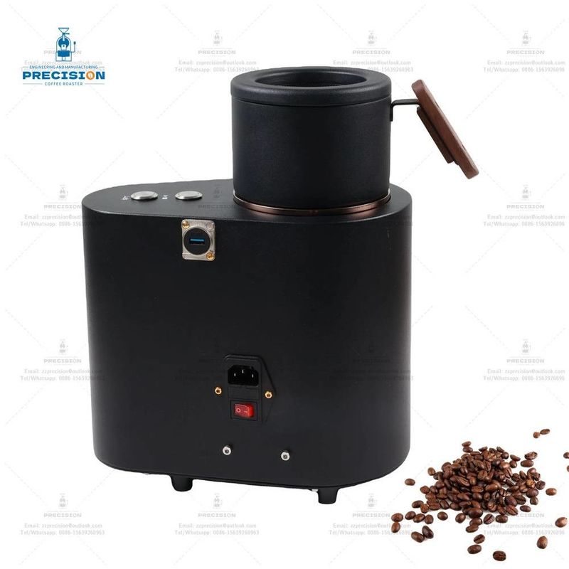 เครื่องต้มกาแฟที่ฉลาดกว่า พร้อมกล่องอากาศและถ้วยเย็น 220V 2000W เครื่องต้มถั่วกาแฟที่บ้าน สีดํา สีขาว