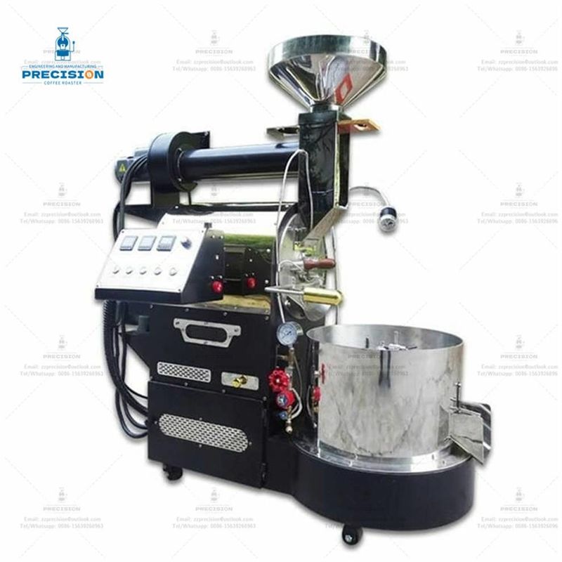 เครื่องทอดกาแฟพาณิชย์ 3 กิโลกรัม ด้วย 316 กลองเหล็กไร้ขัด ทอด 200-3500 กรัมต่อชุด
