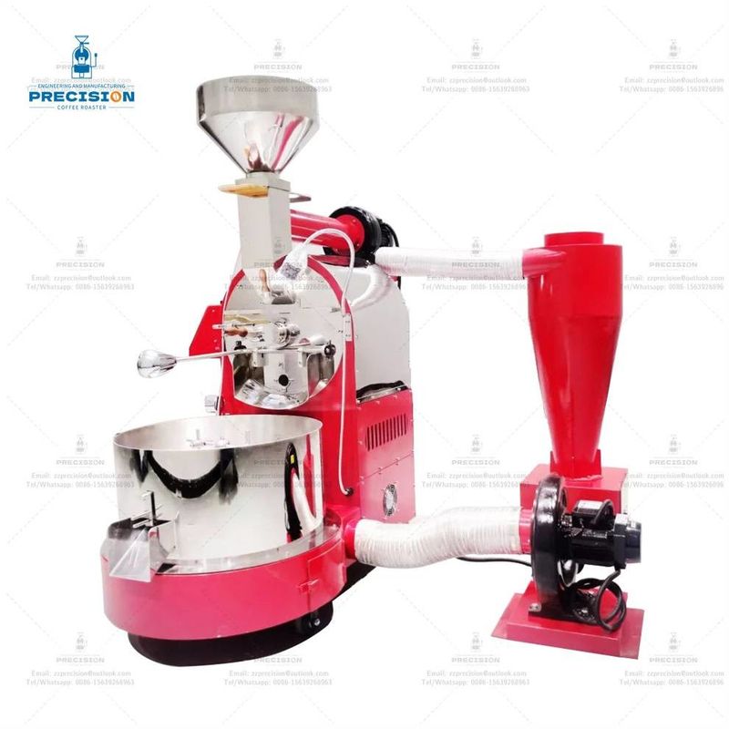 เครื่องแปรงกาแฟประเภทก๊าซไฟฟ้าสแตนเลสประเภท 5Kg 10Kg เครื่องแปรงกาแฟ
