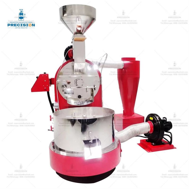 เครื่องแปรงกาแฟประเภทก๊าซไฟฟ้าสแตนเลสประเภท 5Kg 10Kg เครื่องแปรงกาแฟ