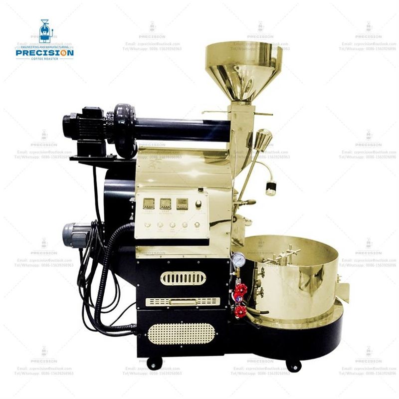 เครื่องแปรงกาแฟประเภทก๊าซไฟฟ้าสแตนเลสประเภท 5Kg 10Kg เครื่องแปรงกาแฟ